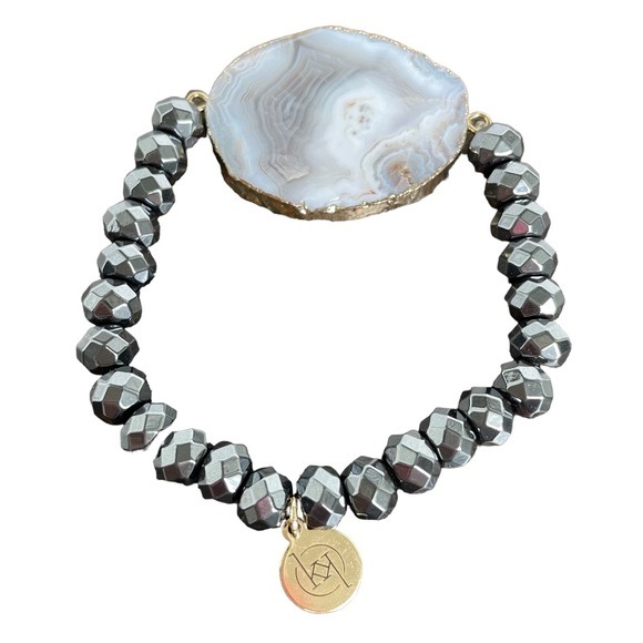 KK Stone Bracelet with Gray Beads - Picture 6 of 10